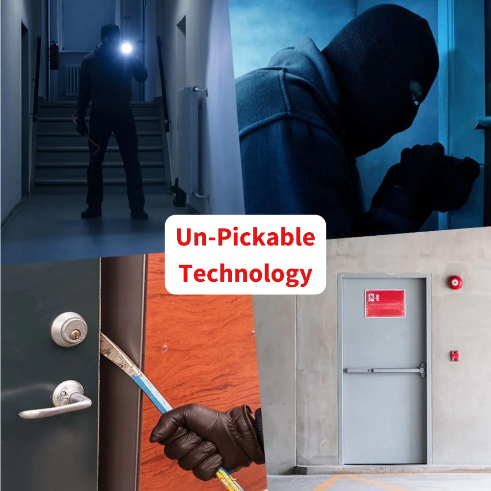 Flip Lok Fliplok High Security Door Lock - 10X Stronger Than A Deadbolt, Keypad Lock, Silver, Keyless