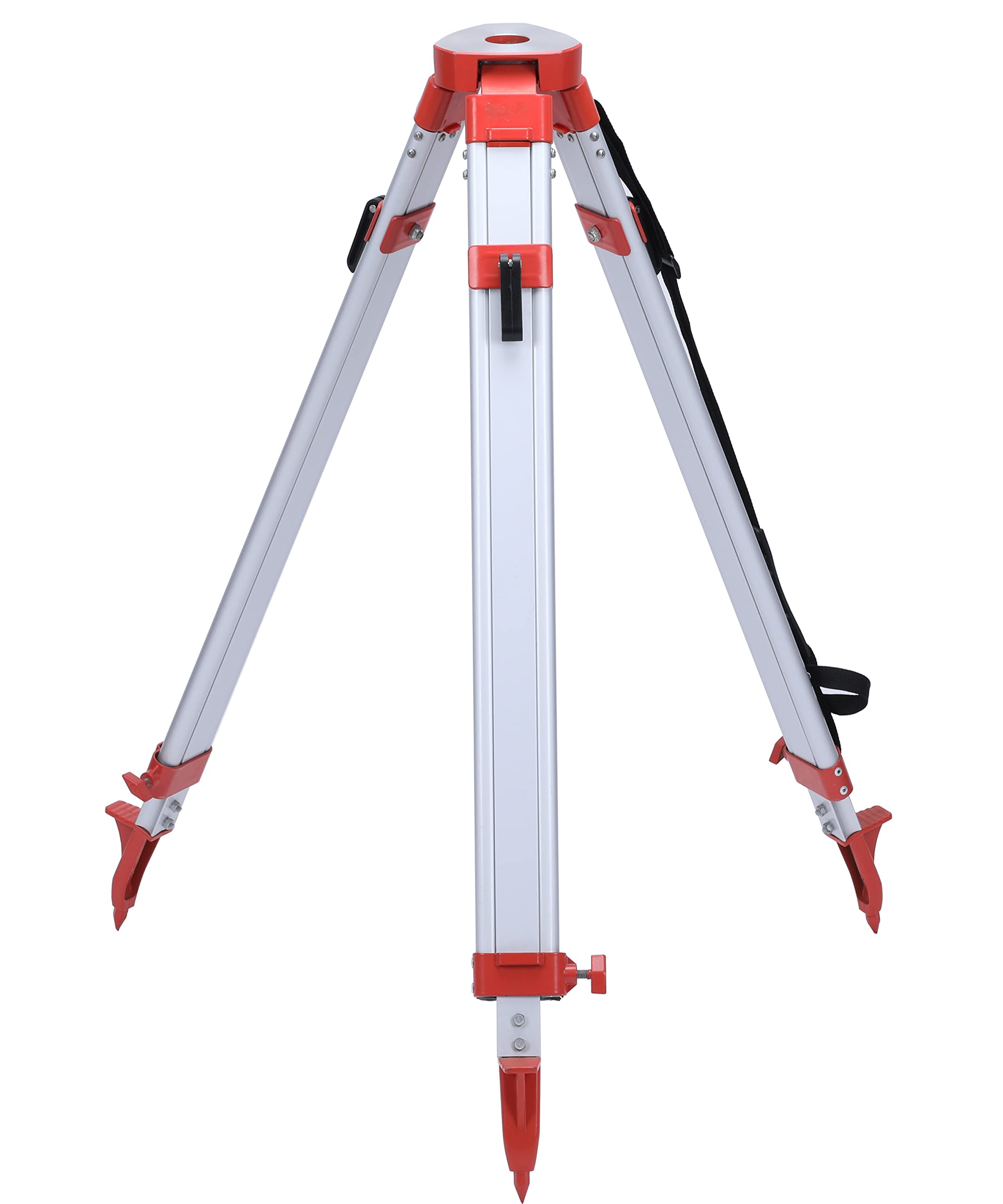 Mountlaser Surveying Tripod, Aluminum Survey Tripod With 5/8-Inch 11-Threaded Flat Head Quick Clamp For Auto Level
