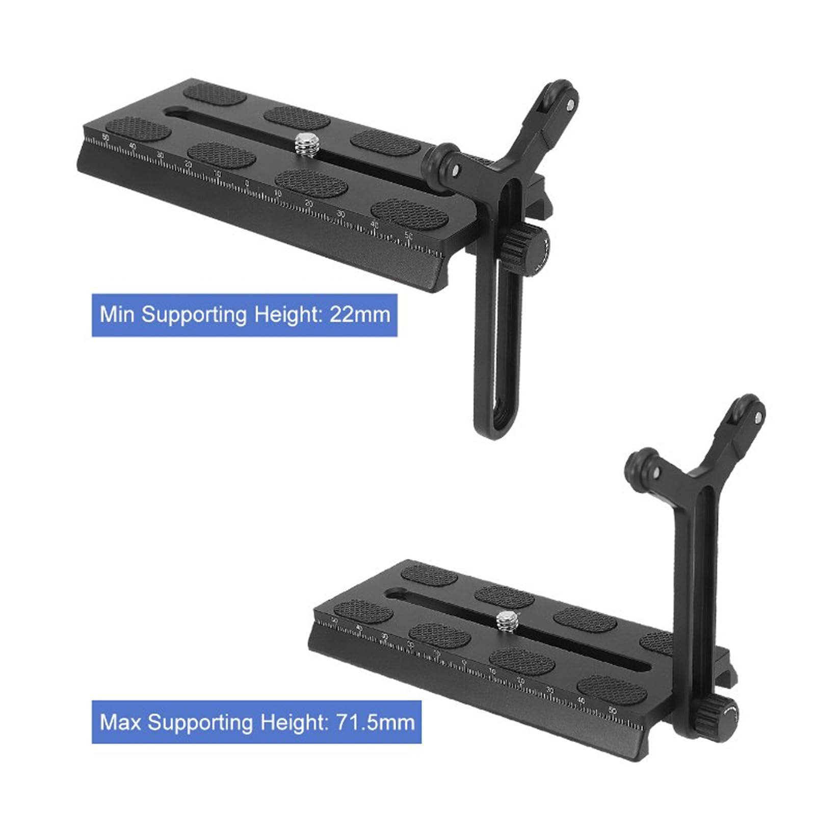 Gowenic Y Shaped Lens Bracket, Universal Aluminum Telephoto Long Lens Support Bracket System With Double Wheels Fit For S Sc Camera Stabilizer