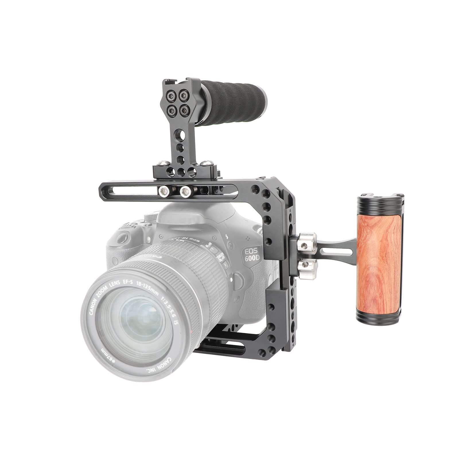 Szrig Ajustable Camera Cage Assemble For Left/Right Handle Use With Top And Side Handgrip