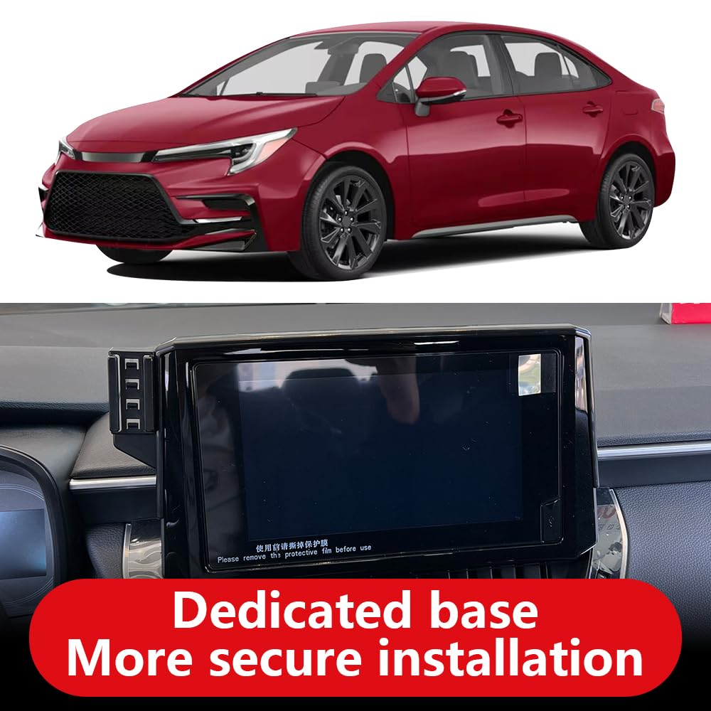 Lunqin Car Phone Holder For Toyota Corolla 2020-，Toyota Corolla Cross - Hybrid 8 Inch Screen Auto Accessories Navigation Bracket Interior Decoration Screen Mobile Cell Phone Mount Case