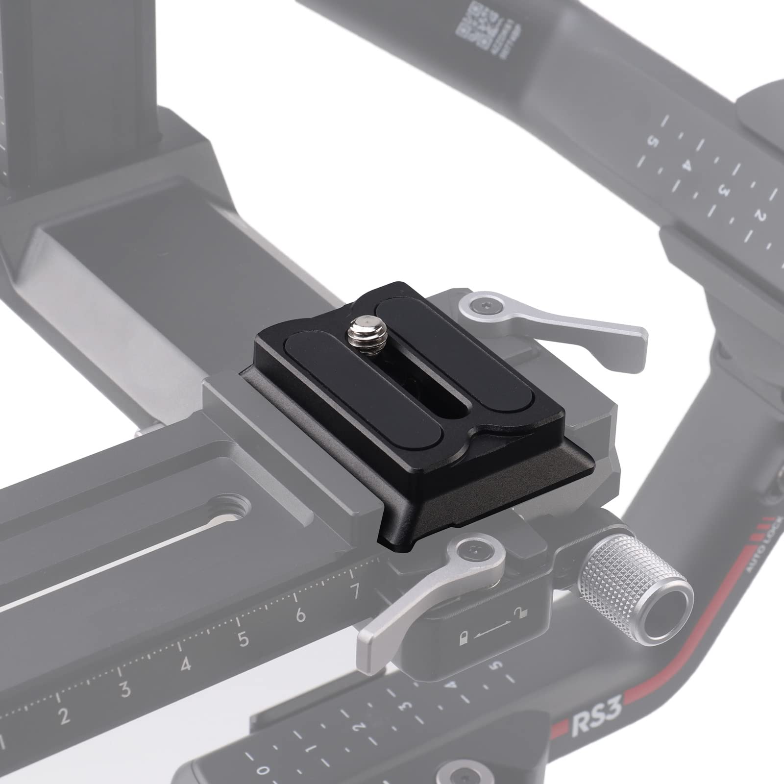 Focusfoto Upper Quick Release Baseplate Qr Plate For Dji Ronin Rs2 Rsc2 Rs3 Pro Rs4 Pro Gimbal Stabilizer Arca-Swiss Standard Camera Tripod Ballhead (Standard Version)