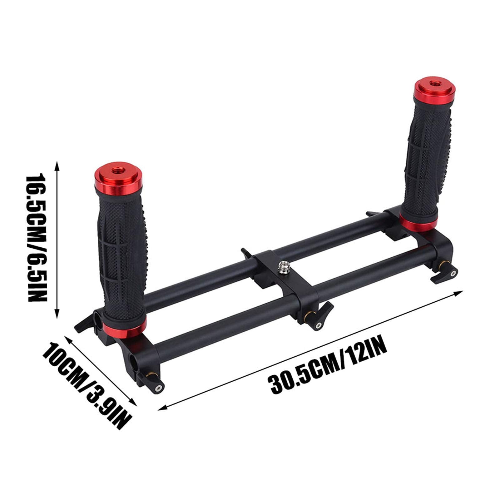 Agatige Camera Dual Grip Extender Handle Gimbal Stabilizer Rig Accessory With 1/4' Inch Screws And 3/8" Screws, With Most Stabilizers And Cameras