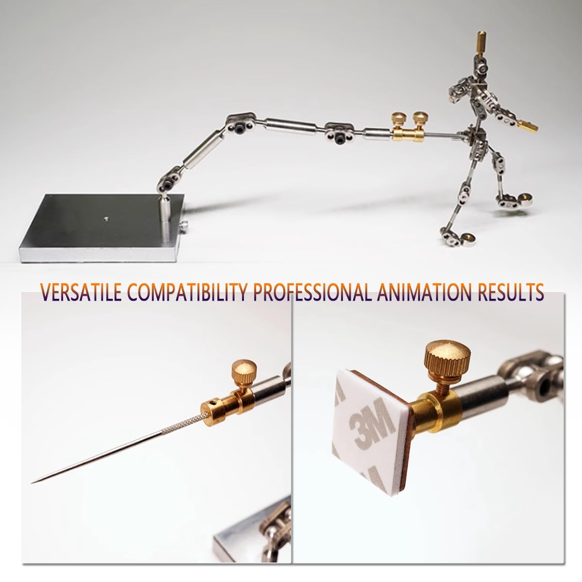 Jlbopqaz Diy-Stopmotion Rig, Stop Motion Armature Kits, Stainless Steel Rig Arm, Diy Stop-Motion Animations Stand With 6 Connectors, Animators Video Photography