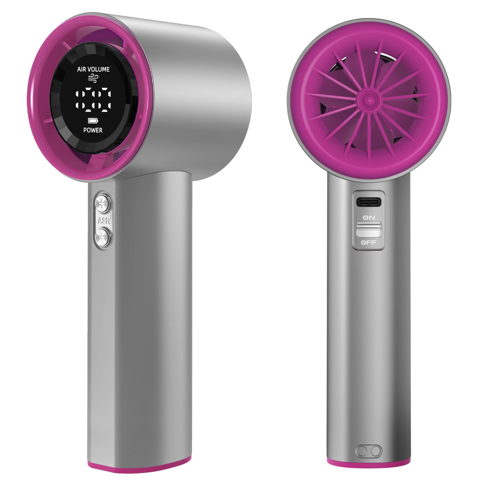Portable Handheld Fan, Speed (1-100) Adjustable Turbo Personal, 4000Mah Battery Rechargeable Cooling - Koospark