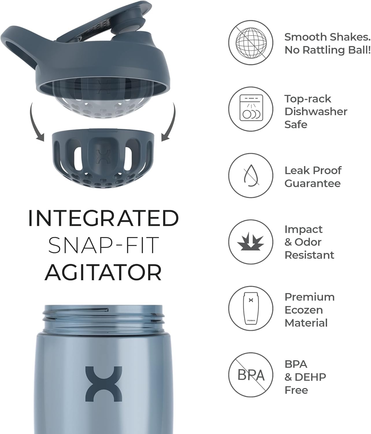 Promixx Pursuit Protein Shaker Bottle – Premium Sports Shaker Bottles For Protein Mixes
