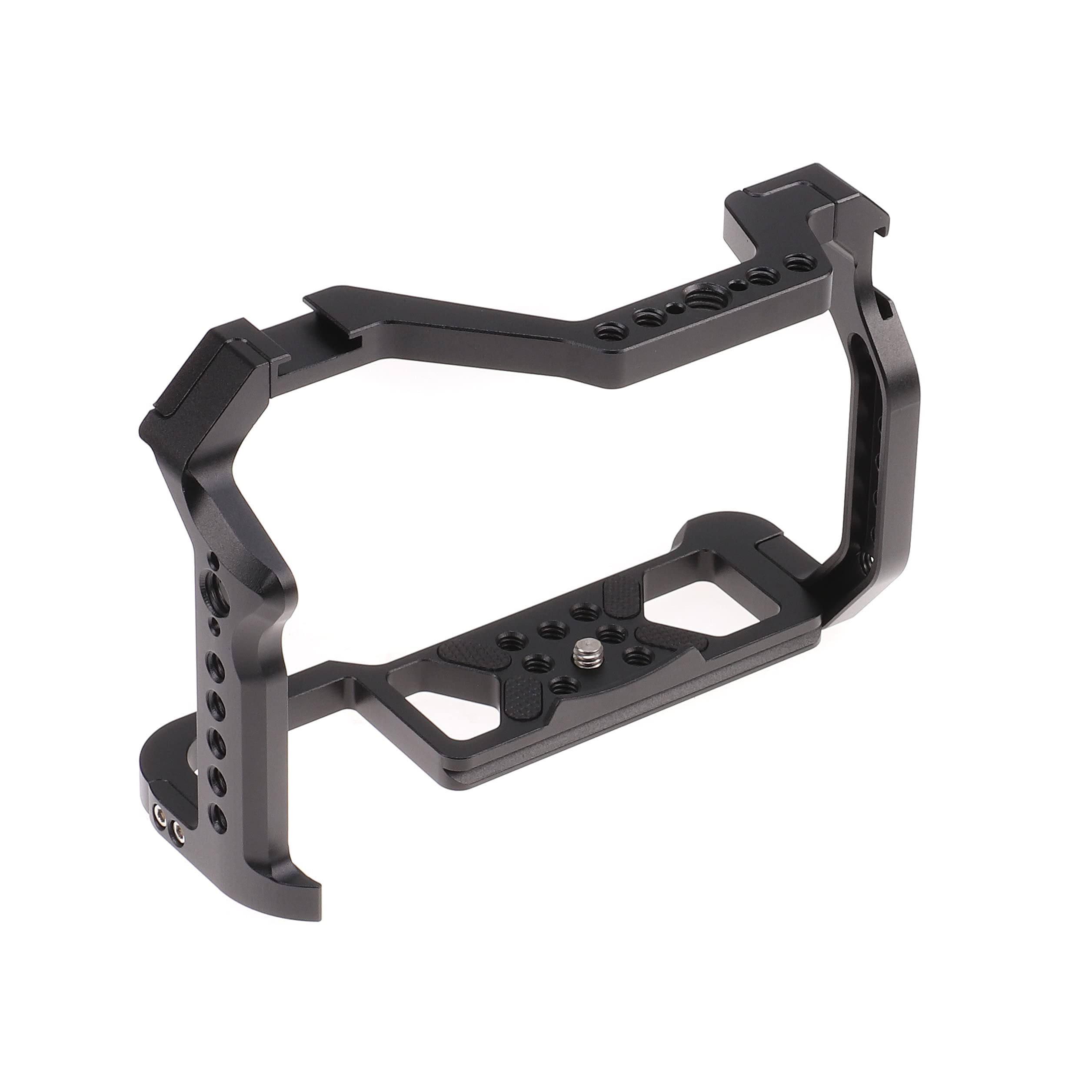 Hersmay R5 R6 Cage With Top Handle,Aluminium Alloy Camera Cage For Canon Eos R5 R6 Mirrorless Cameras, Vlogging Video Shooting Filmmaking Rig Stabilizer With 1/4" Mounting And 3/8" Arri Locating Hole