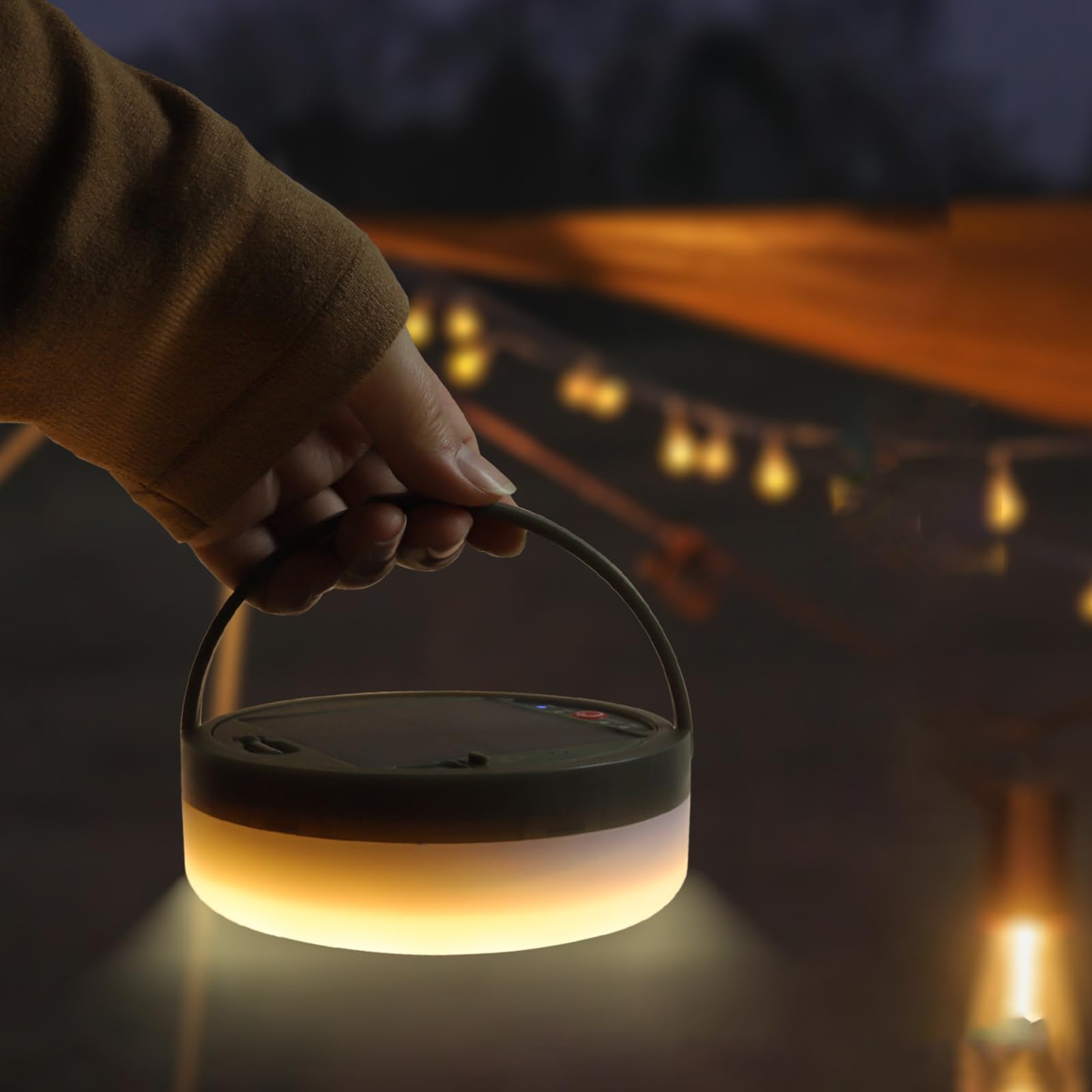 Soonhua Solar Camping String Lights, 3 In 1 Portable Outdoor String Lights With 8 Lighting Modes, 39.4Ft Led String Lights For Yard Tent Camping Hiking Christmas Decor