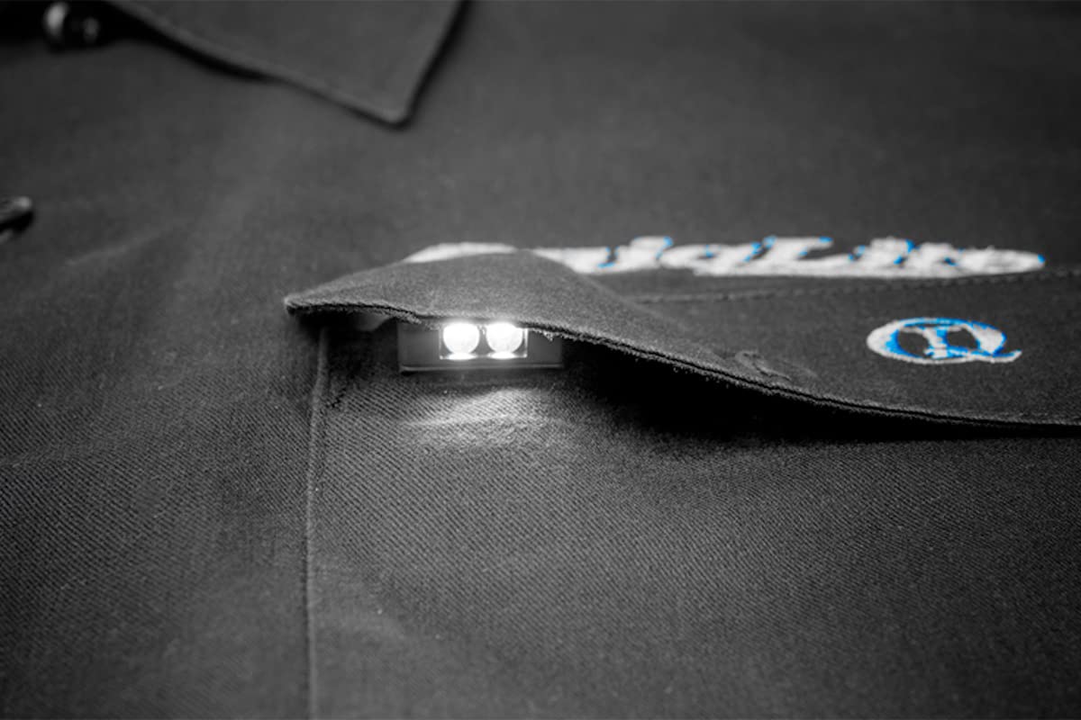 Quiqlite Quiqlitex I.D. Check, Ultraviolet/White Hands- Led Pocket Light, Aluminum & Nylon Plastic Housing (Usb Rechargeable)