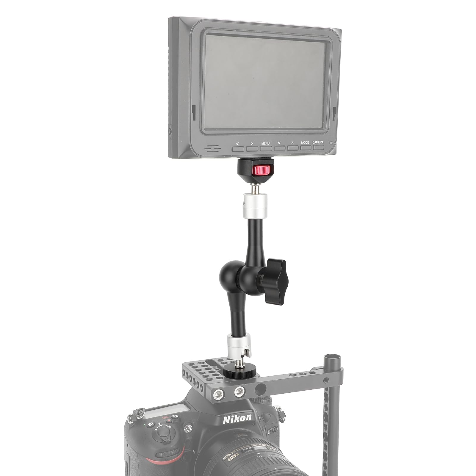 Camvate Articulating Arm (7" - 3433) - Black, 1/4"-20 Screw Mount, Compatible With Monitor, Light, Sound Gear