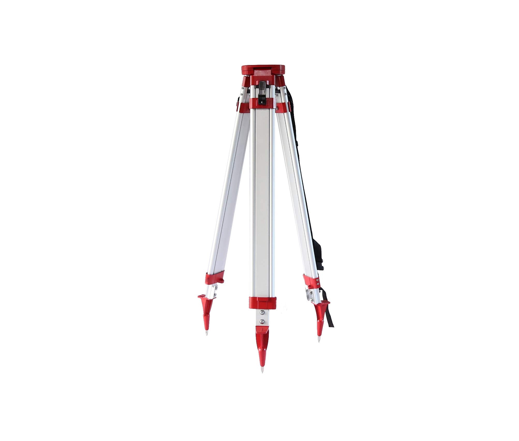 Mountlaser Surveying Tripod, Aluminum Survey Tripod With 5/8-Inch 11-Threaded Flat Head Quick Clamp For Auto Level Theodolite