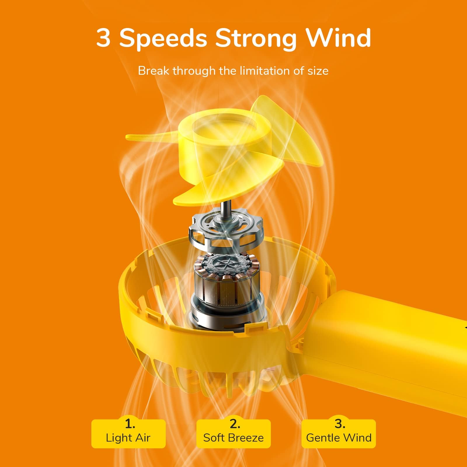 Jisulife Mini Fan Battery Operated Handheld With 2000 Mah Battery Or Usb Powered Personal Mini