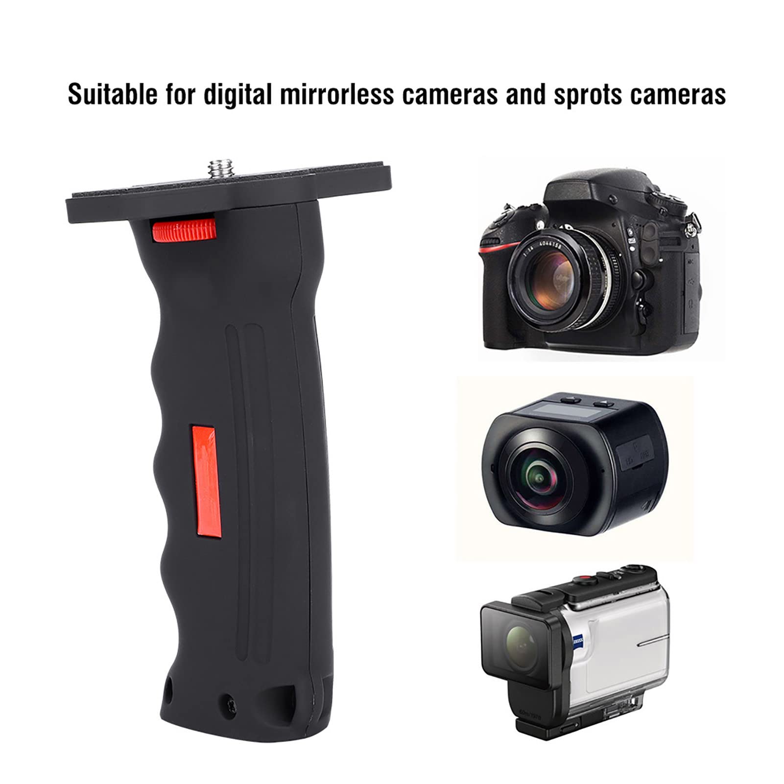 Qanyegn Camera Handle Grip, Universal Camera Stabilizers Handlegrip, Camera Handle Grip Support Mount For Dsrl Digital Video