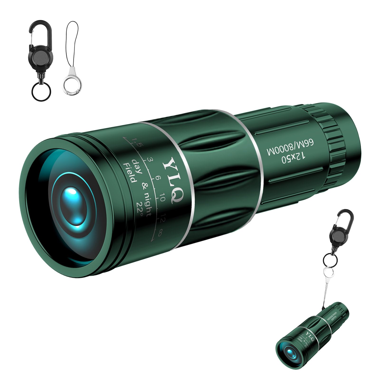Ylq Monoculars For Adults High Powered,Monocular Telescope & Compact Monoscope For Bird Watching, Travel, Camping & Concerts