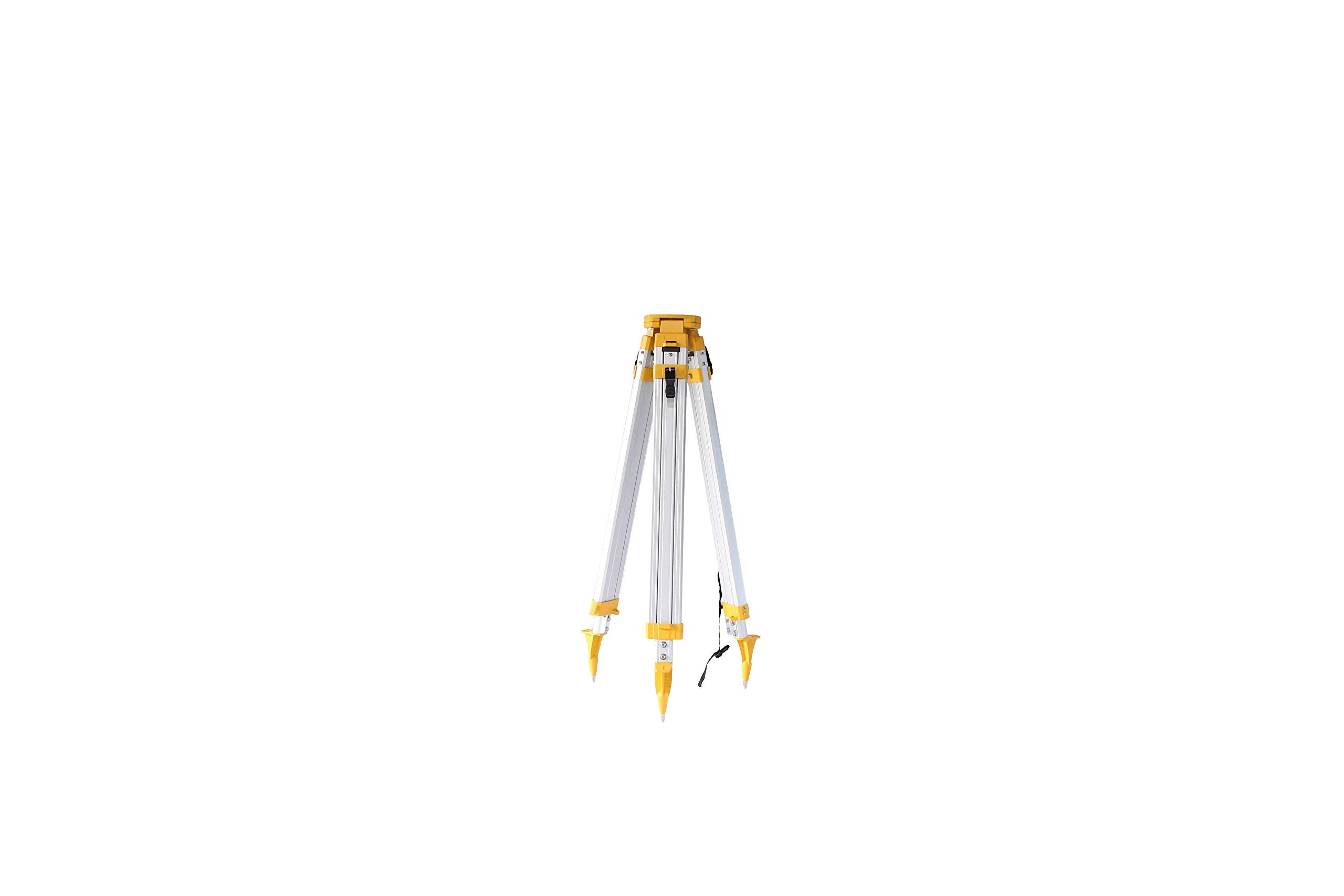 Mountlaser Surveying Tripod, Aluminum Survey Tripod With 5/8-Inch 11-Threaded Flat Head Quick Clamp For Total Station Theodolite