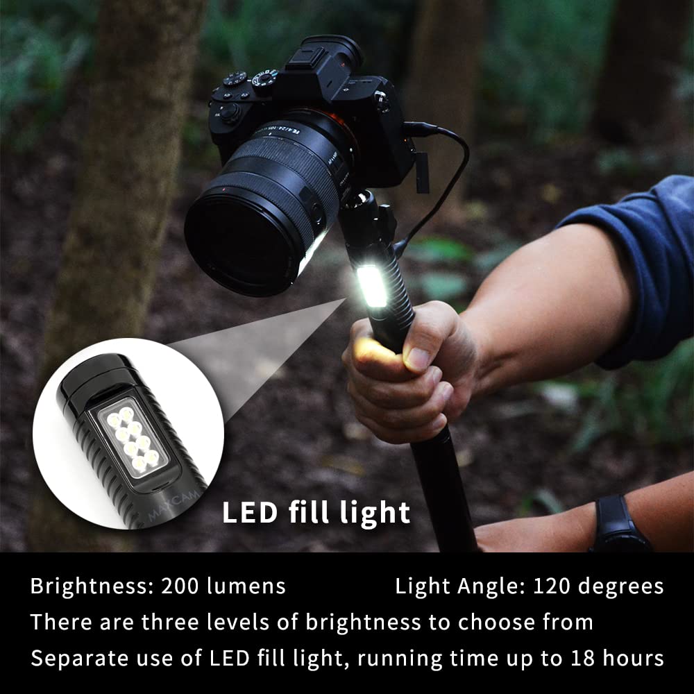 Maxcam Light Battery Power Tripod Accessories Kit For Sony Camera, Bundle Includes Battery Power Grip + Led Fill Light + Aluminum Alloy Tripod + Mini Ball Head