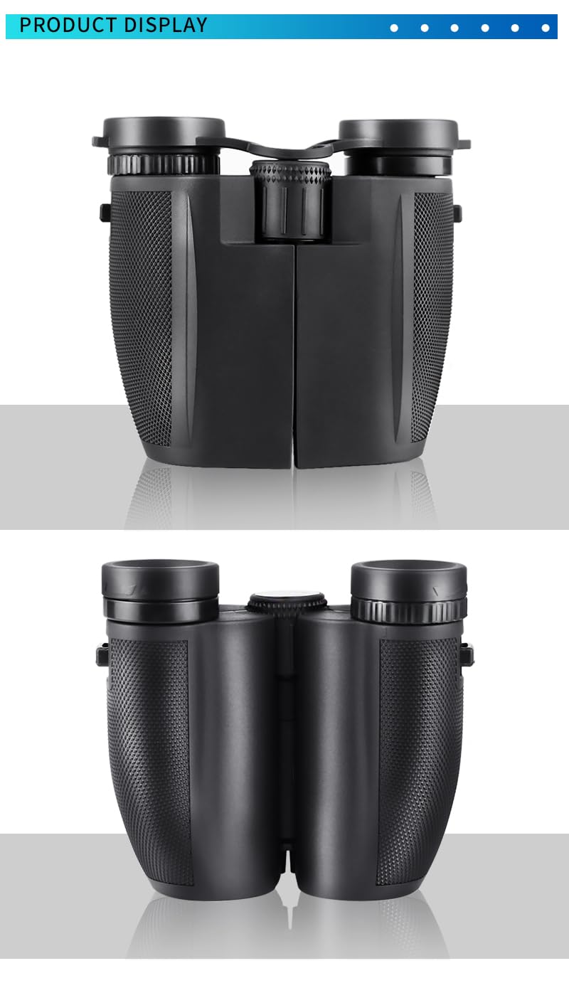 Decoforu 12X25 Binoculars For Adults, Large View/Eyepiece Compact Binoculars With Low Light Vision, High Powered Easy Focus Binoculars For Bird Watching, Travel, Concert Theater