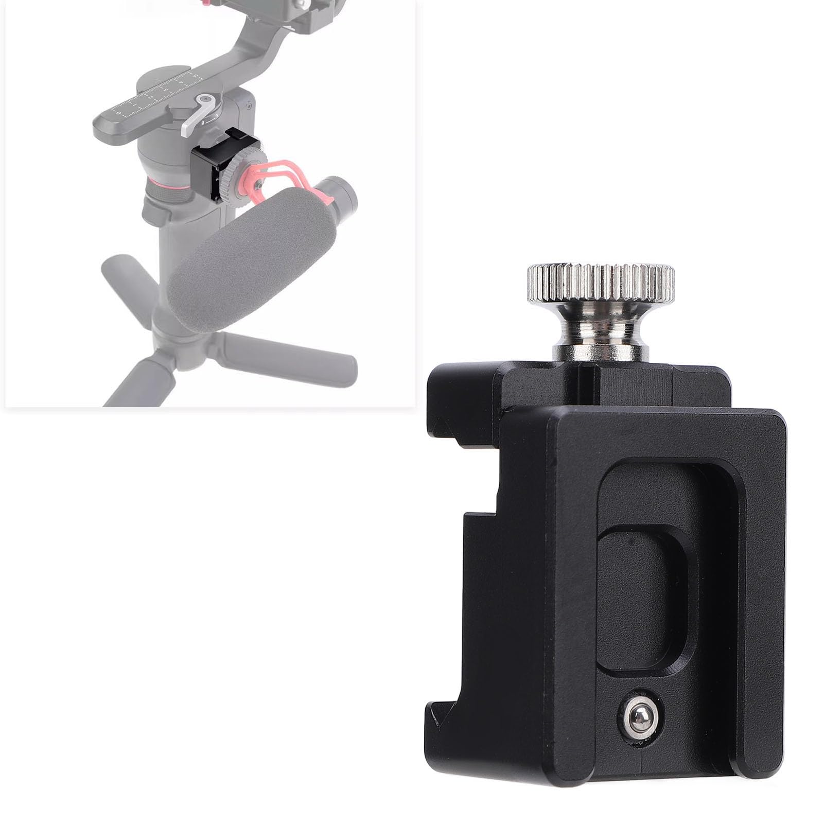 Sanpyl Adjustable Rail Clamp Cold Shoe Mount Aluminum Alloy Quick Release Clamp For Ronin Rsc 2 Rs 3 Stabilizer, With Rail, For Seamless Installation On Rigs