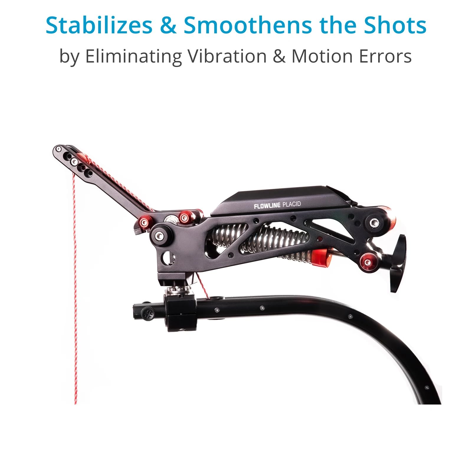 Flycam Flowline Placid Two-Axis Spring Arm Flowline Camera Supports. Payload Up To 5Kg/11Lb To 20Kg/44Lb. Interchangeable Tension Springs. For Cameras, Rigs, And Gimbals (Flcm-Fln-Pla)