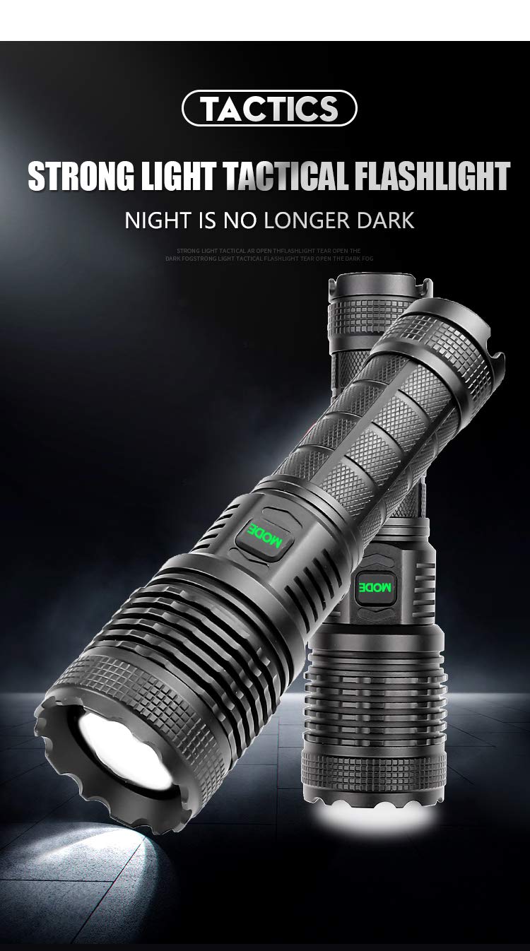 Proforus Led Flashlight, 10000 Lumens, Xhp70.2 Led, Usb Rechargeable, 5 Modes, Water Resistant, Durable Aluminum Alloy