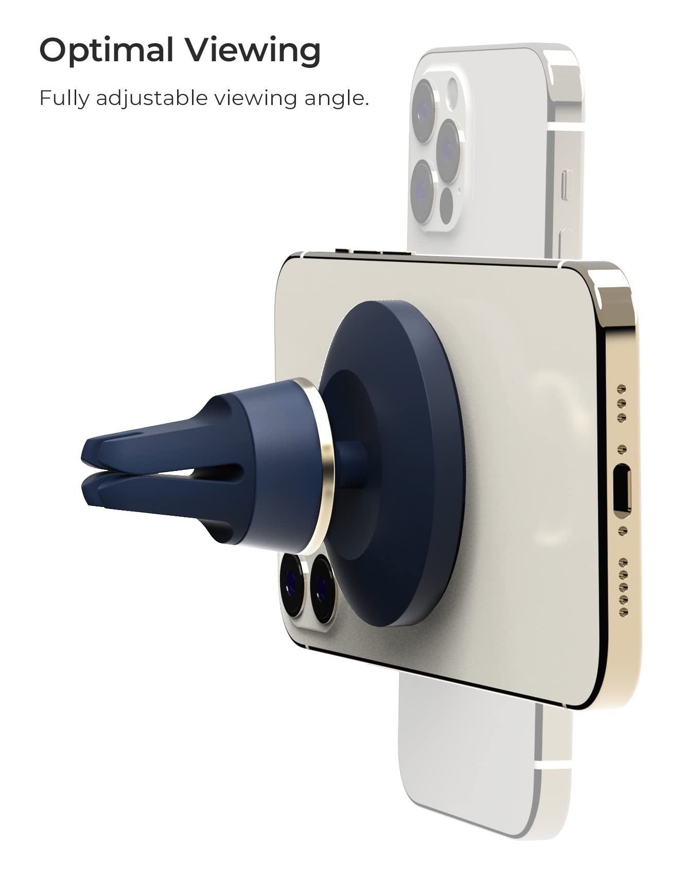 Iottie Velox Magsafe Compatible Air Vent Car Phone Holder. Unversal Magnetic Car Phone Mount For Iphone 12/13/14/15/16 Series & Android Phones Via Included Magnetic Ring Adapter