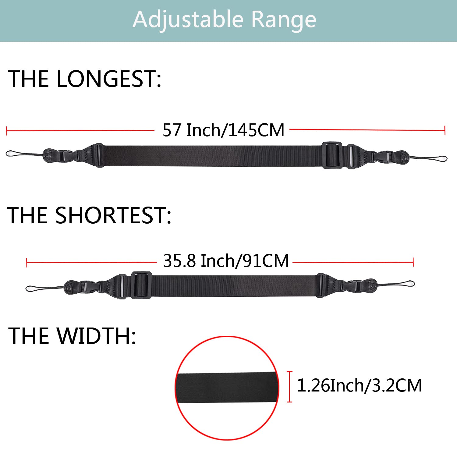 Gowjaw 3 Pack Adjustable Shoulder Strap:Comfortable For Ipad Strap Nylon Neck Lanyard For Ipad/Samsung Tablet Case,Camera Binocular Crossbody Laptop Luggage Bag