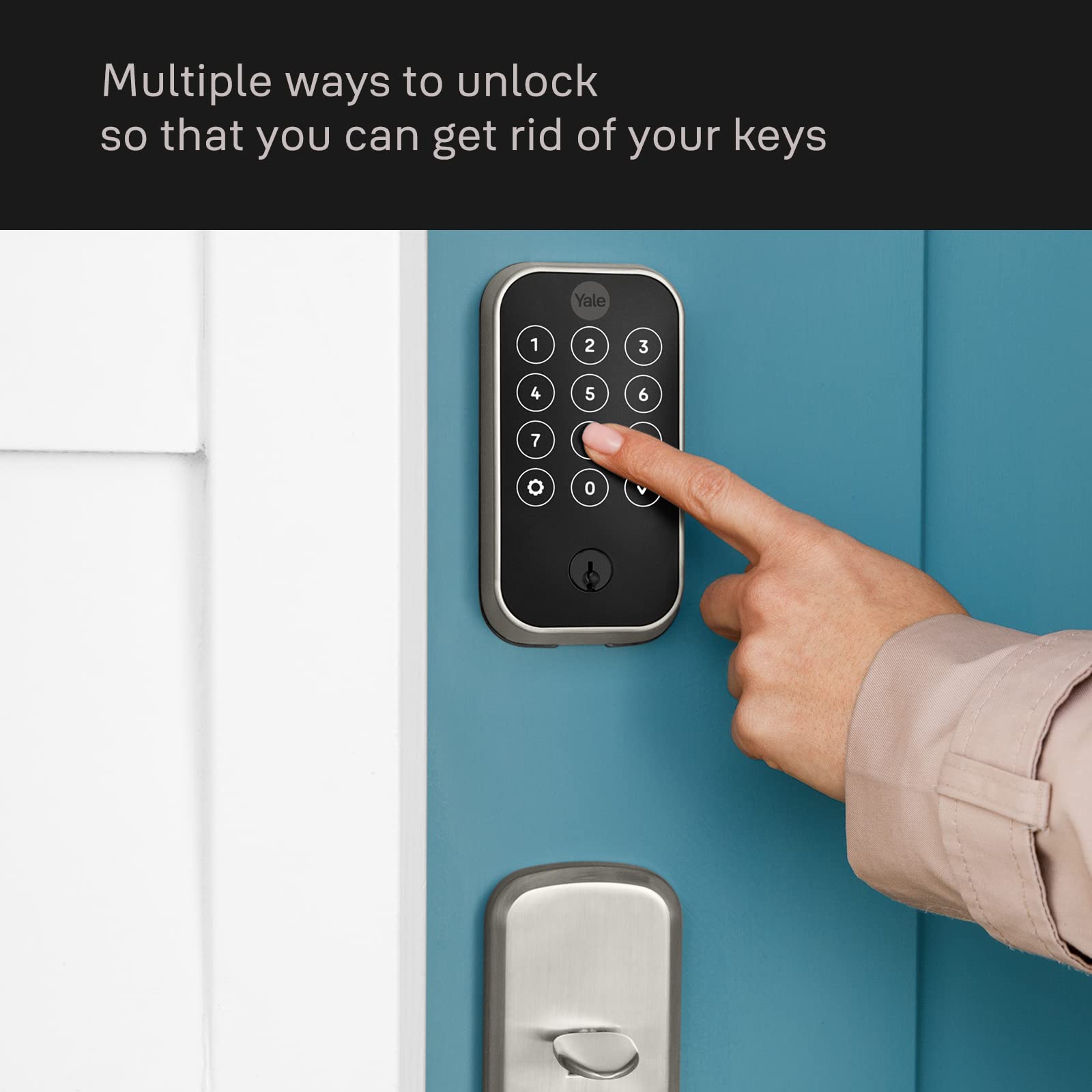 Yale Assure Lock 2 Touchscreen With Wi-Fi And Ridgefield Handle In Black Suede