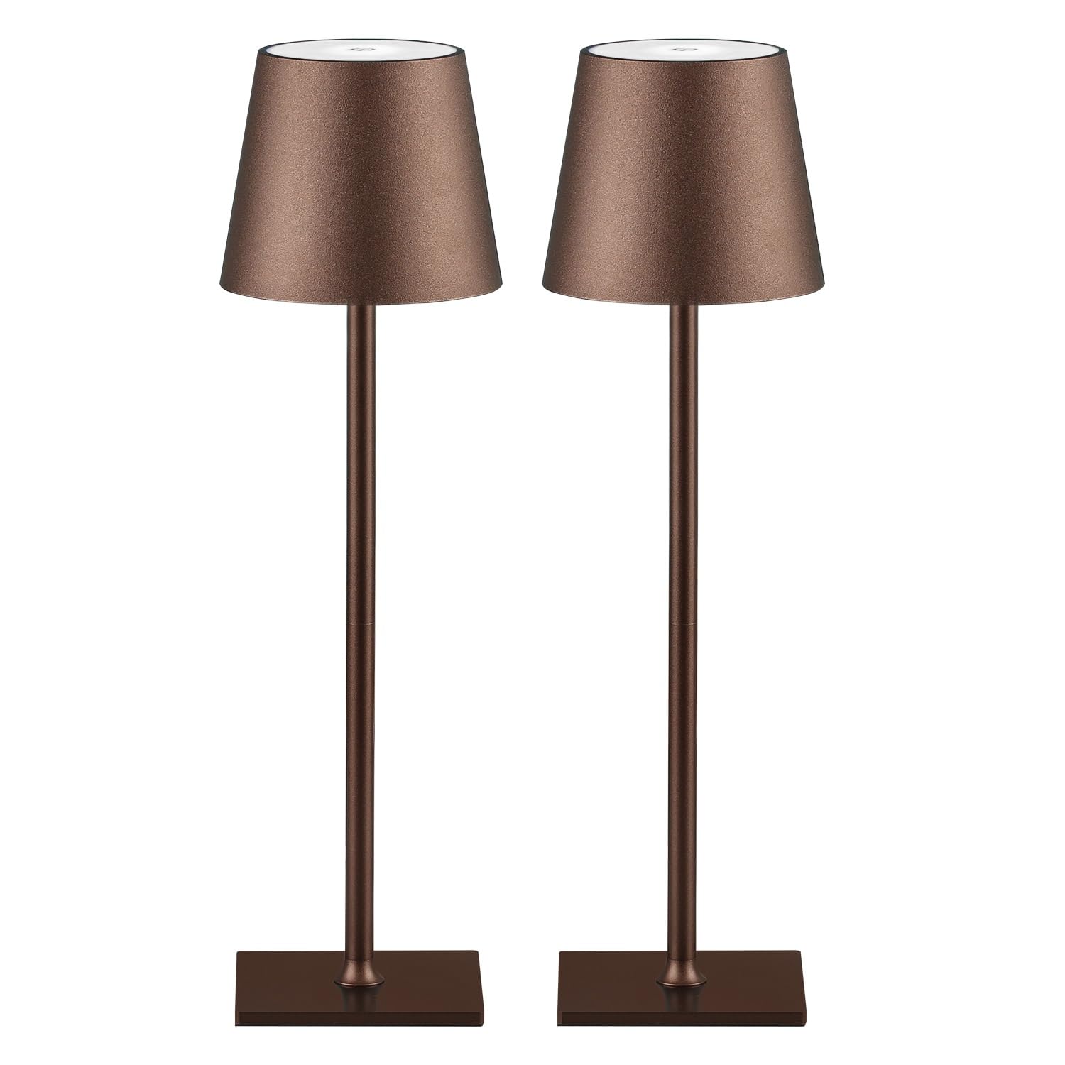 Chloranthus 2 Pack Cordless Table Lamps, 3 Colors Stepless Dimming, 5000Mah Rechargeable Battery Led Desk Lamp For Bedroom/Couple Dinner/Desk/Cafe/Dining Room/Terrace