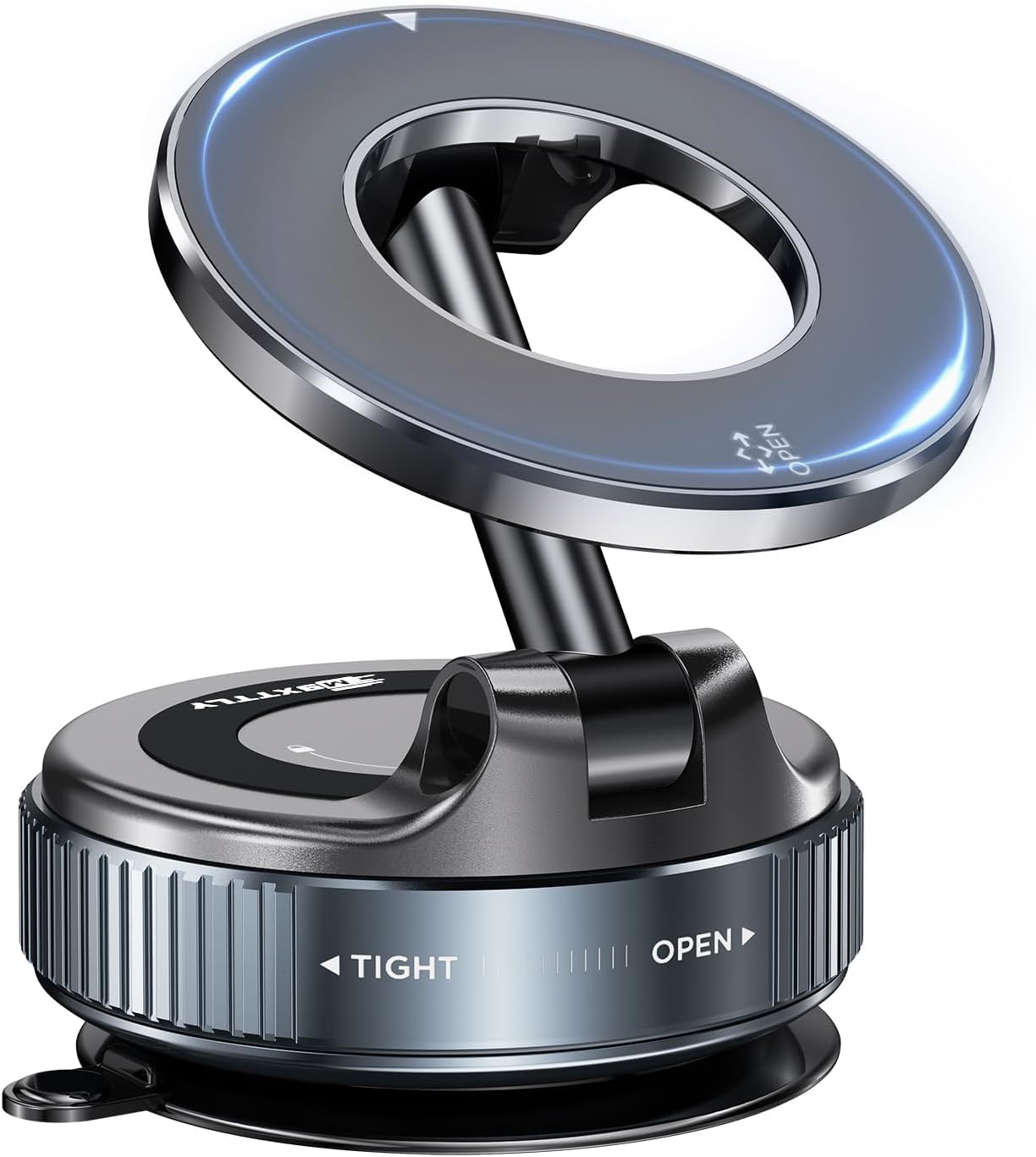 Msxttly Vacuum Magnetic Phone Holder For Car Suction Cup Phone Mount Adjustable Suction Phone Mount   Vacuum Magnetic Phone Stand For All Smartphones & All Vehicles/Gym/Mirror (Black)