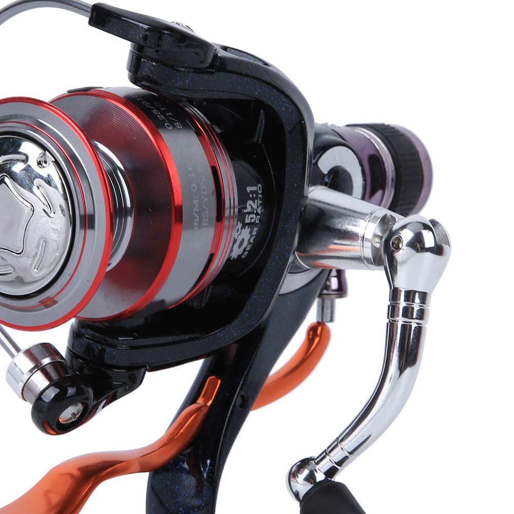 Spyminnpoo Metal Spool Fishing Wheel, Rear Brake Adjustment, Manual Discharge Force Control Rotating Reel With 6 Bearings For Fishing
