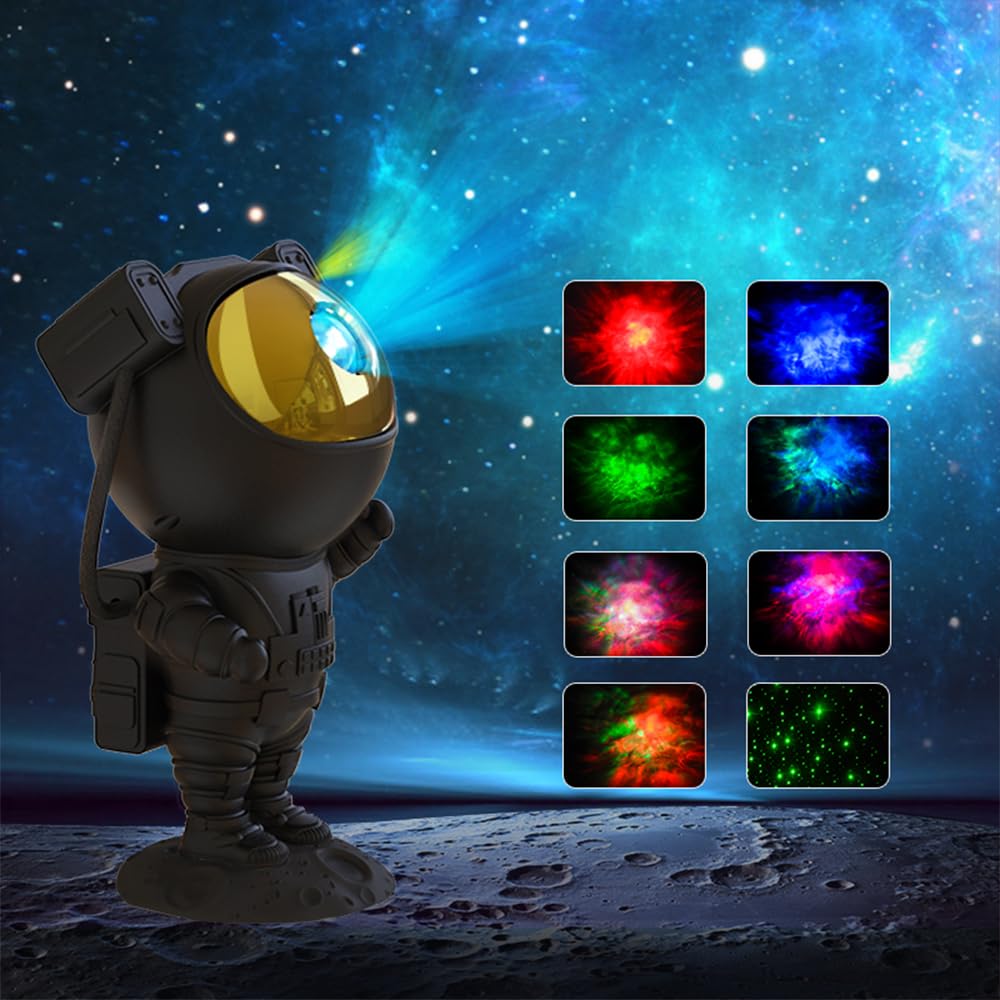 Sfour Astronaut Galaxy Projector Night Light，Lights For Bedroom,Kids Room Decor Aesthetic, Adjustable Head Angle, For Kids Adults Home Party Ceiling Decor，Christmas