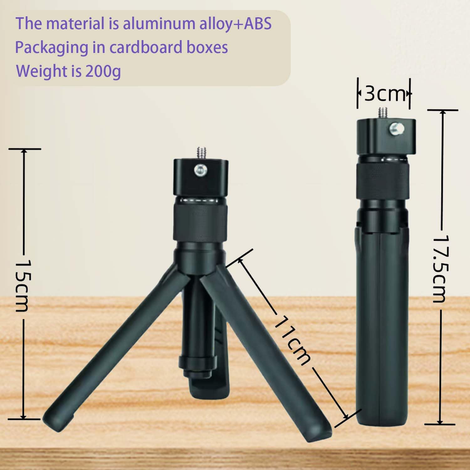 Loiezuir Adjustable Foldable Tripod Bullet Aluminum Alloy Perfect For Insta360 X3,One Rs,Go 2,One X2,One R,One X,One Multi-Functional Tabletop Fold Tripod
