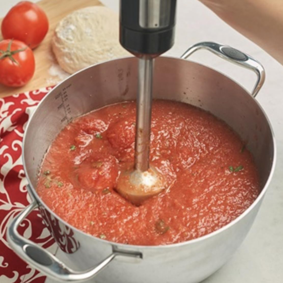 Uniqus Vida Sana 4-In-1 Immersion Hand Blender Set, Stainless Steel With Whisk, Food Processor And Mixing Cup