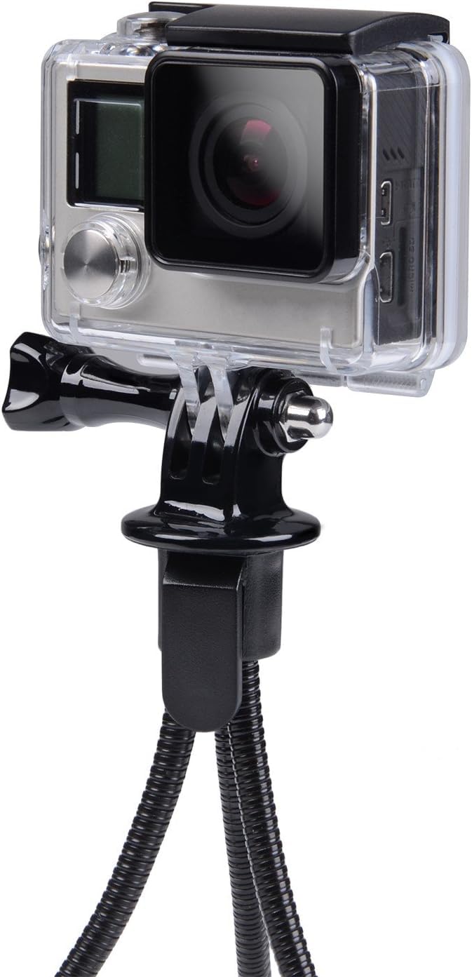 Ecostconnection Acuvar 12" Flexible Tripod For Gopro Hero Cameras – Gorilla Pod Camera Stand, Go Pro Stand, Compatible For All Gopro Hero 9, 7, 10, Action Camera Tripod Mount
