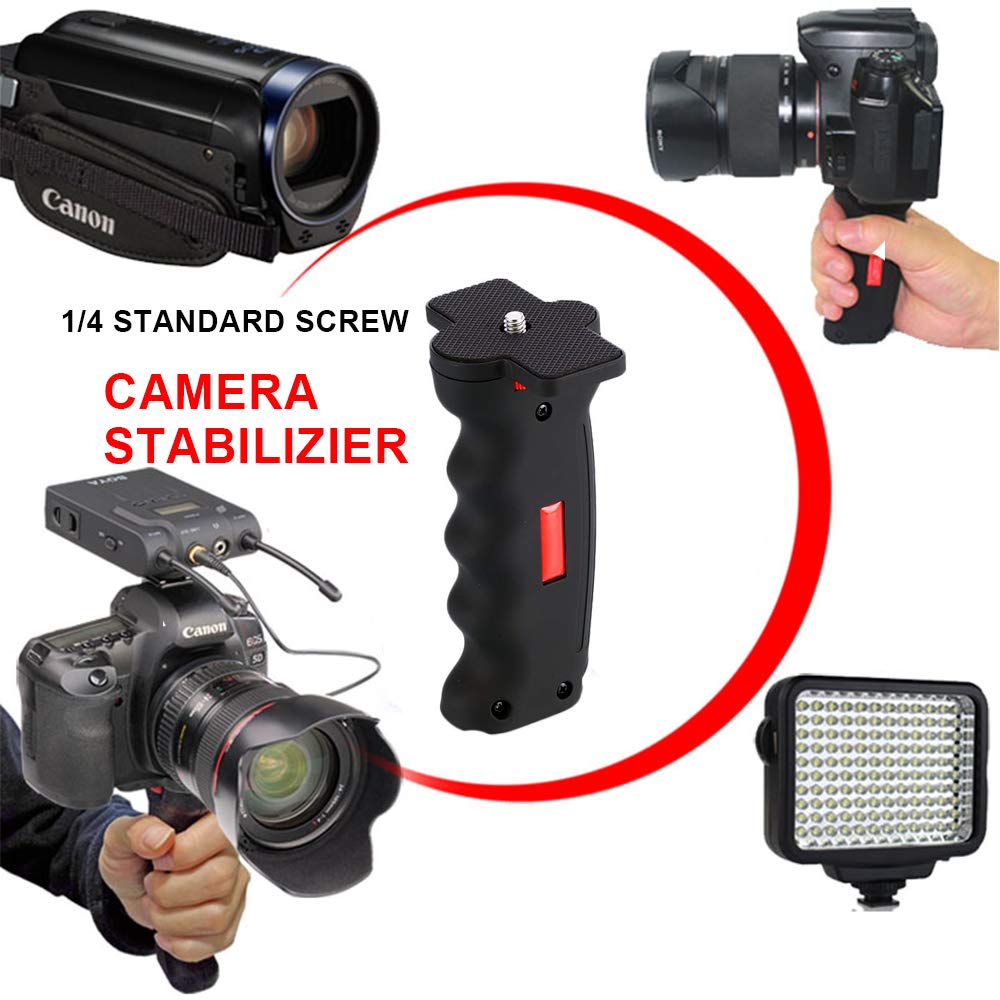 Weihe Poyinco Wide Platform Pistol Grip Camera Handle Camera Stabilizers With 1/4" Screw For Slr Dslr Dc Canon Nikon Sony Iphone Xiaomi Smartphone