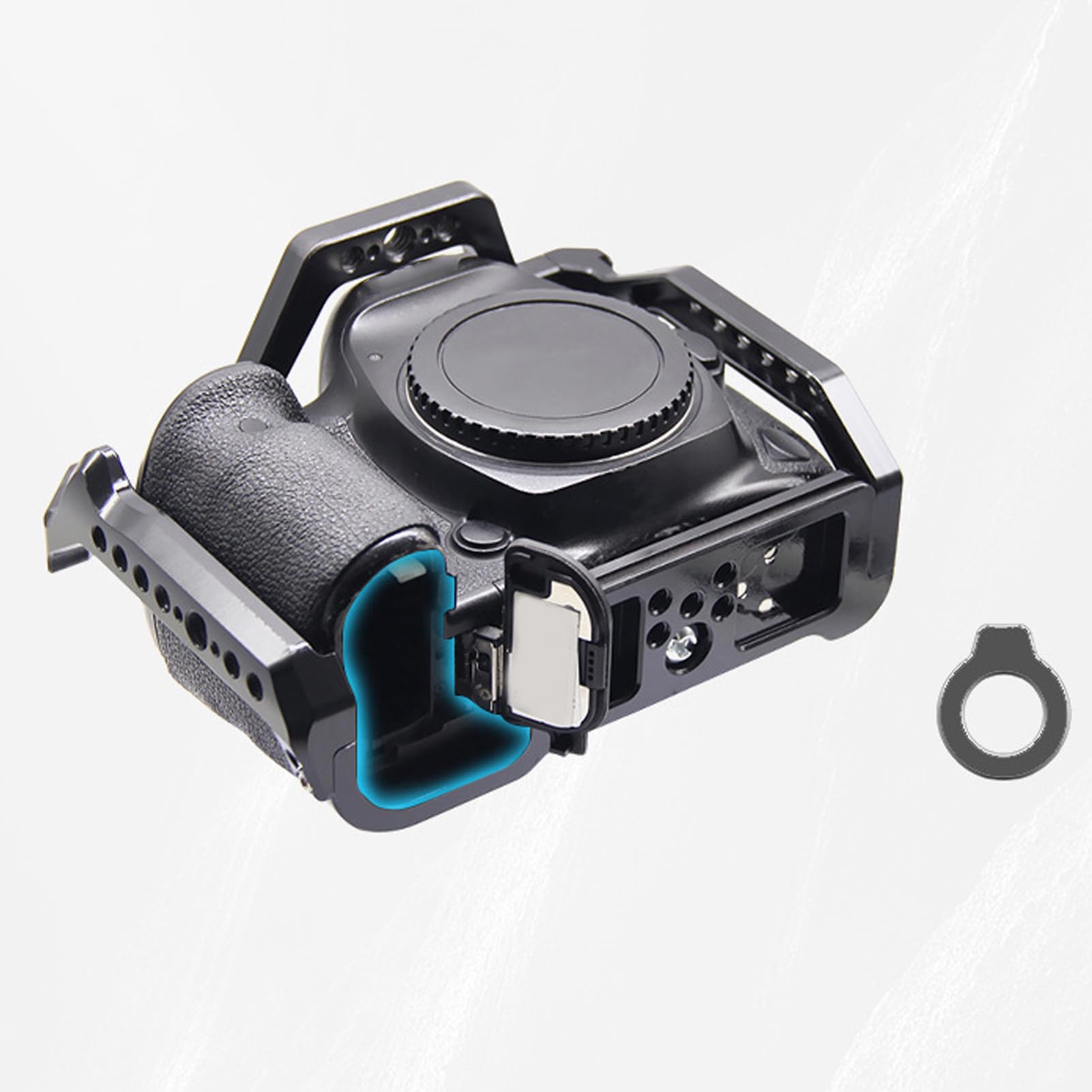 Yoidesu Camera Cage For 5Dmark3 5Dmark4, Aluminum Alloy Rugged Camera Stabilizer, Video Camera Cage Rig With Threaded Hole Cold Shoe Support Equipment Expansion