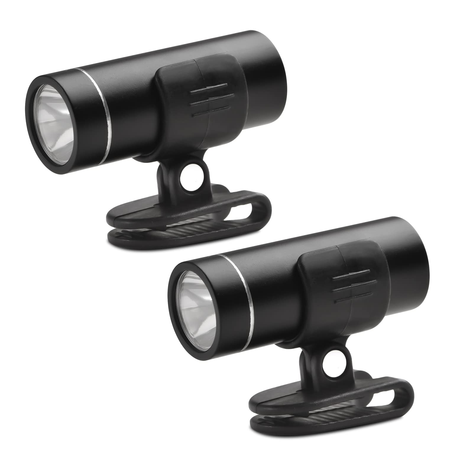 Whiriwhiri 2-Pack Mini Flashlight, Pocket Led Shoe Light, Clip On Rechargeable Hat Flash Light, 200 Lumens Adjustable Brightness Torch,Rechargeable Battery Usb C Cable Cycling Camping Hiking