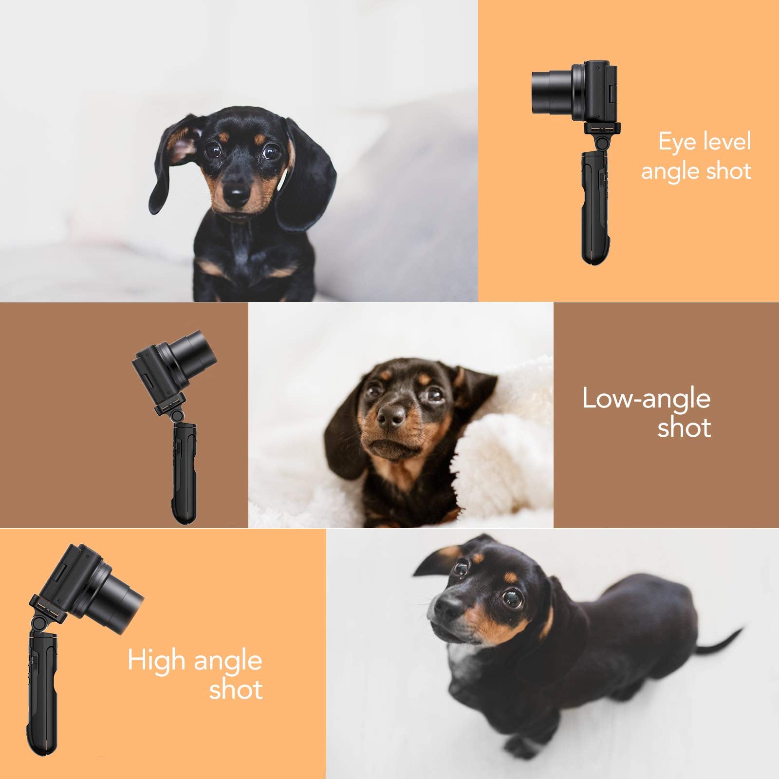 Aodelan Mini Shooting Grip And Tripod With Wireless Remote Shutter For Sony Zv-E10 Zv-1 A7Sm3 A7C A7Riv 9 7Riv 7Riii 7Iii Rx0Ii Rx100M7 Camera For Still Photo And Video Recording, Replace Gp-Vpt2Bt