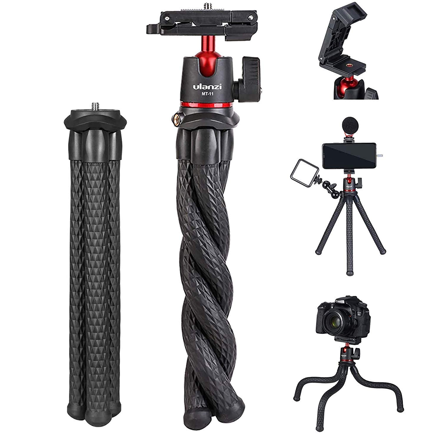 Ulanzi Camera Tripod Flexible + Cute Lite Waterproof Light