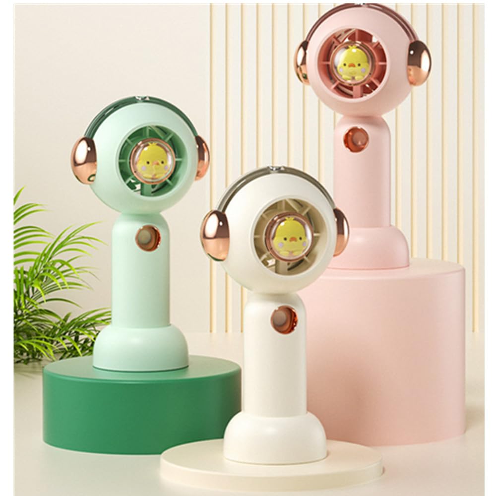 Portable Handheld Misting Fan, Rechargeable Personal Mister Fan, Battery Operated Spray Water Mist