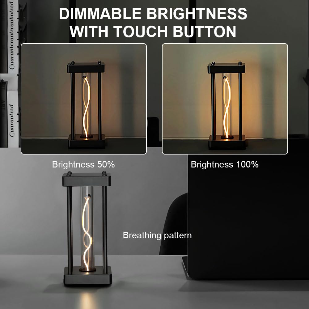 Mesen Minimalist Table Lamp, Cordless Table Lamps, Led Lights Rechargeable Modern Nightstand Lights Dimmable, Atmosphere Lamp, Portable Table Night Light, Creative Desk Lamp For Bedroom, Beside