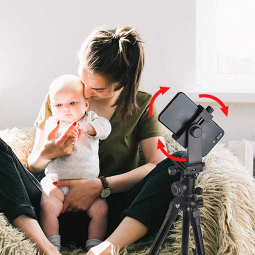 Abithid Camera Tripod For Dslr,Phone Holder Tripod For Camera, Compact Light Video Vlog Blogging Stand With Quick Plate And 360°Pano Rama Ball Head For Travel