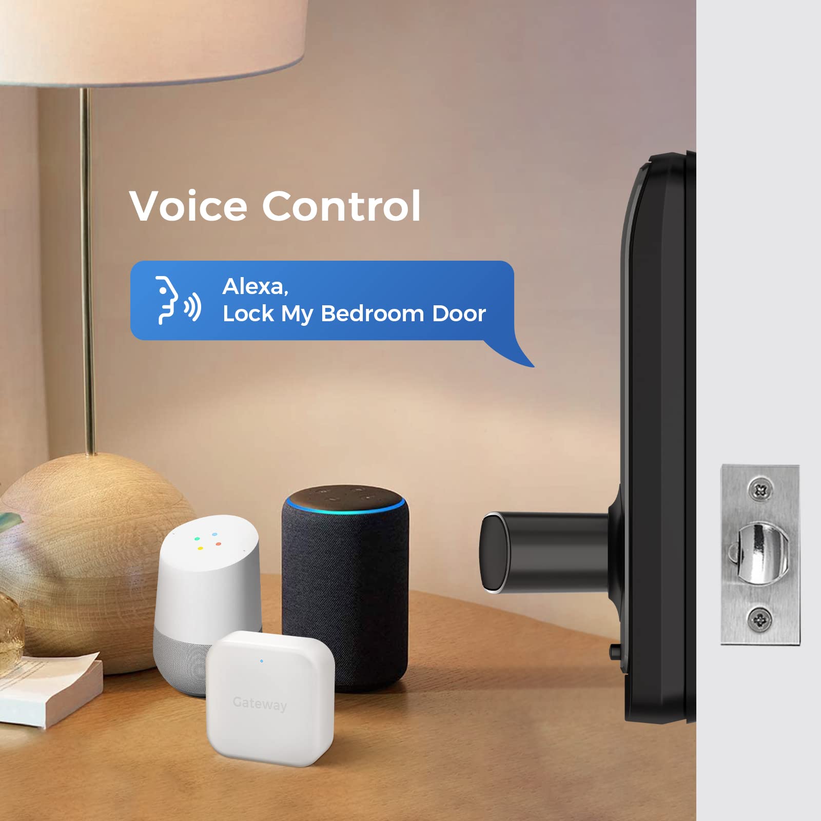 Kucacci Wifi G2 Gateway For H15B T17 Smart Lock, Wifi Bridging Hub Remote Control Smart Door Lock Work With Ttlock Google Home Alexa Voice Control