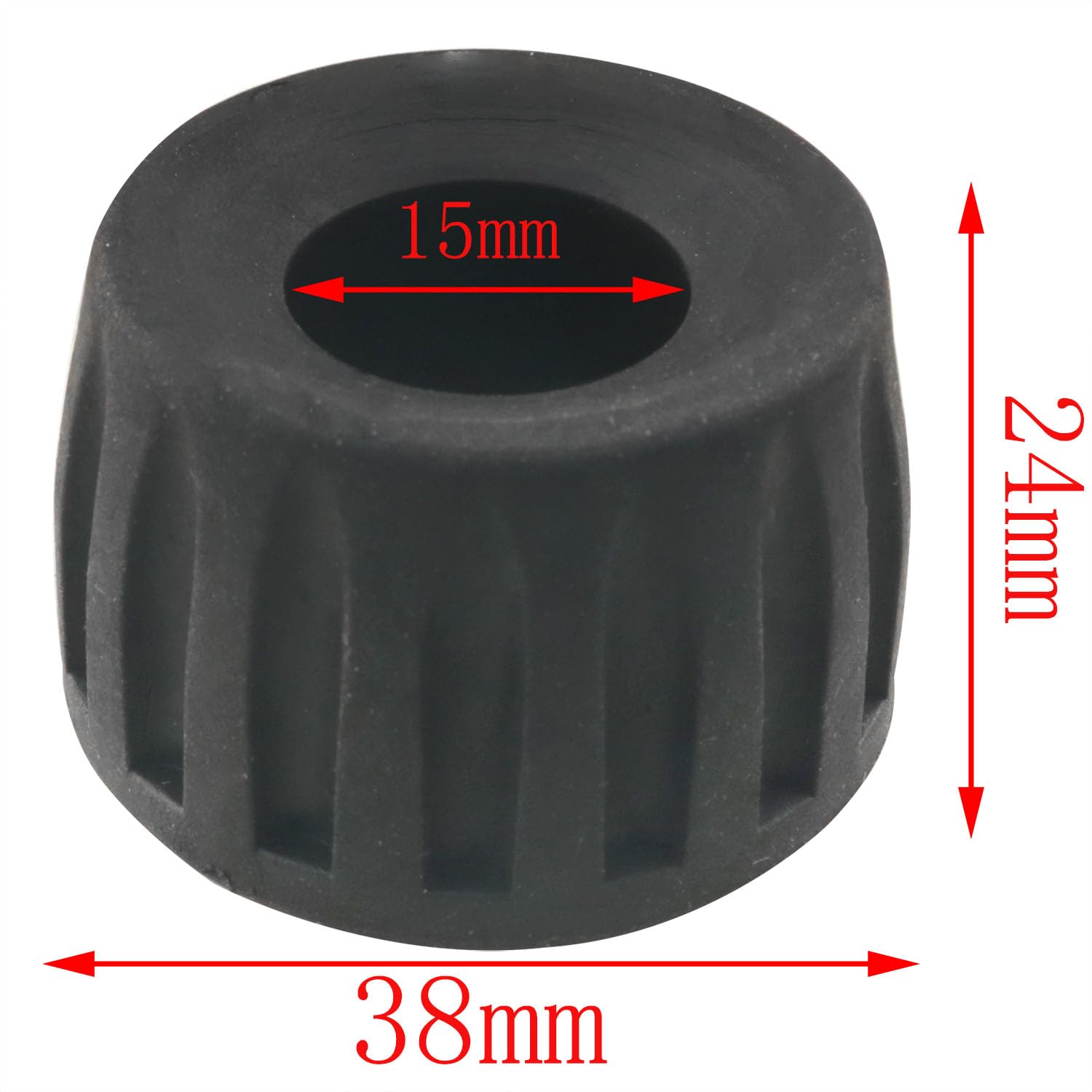 Chenjin 3Pcs Camera Tripod Non Slip Pad Inside Diameter 15Mm Rubber Tripod Foot Pad Accessory For Camera Tripod Monopod Replacement Black