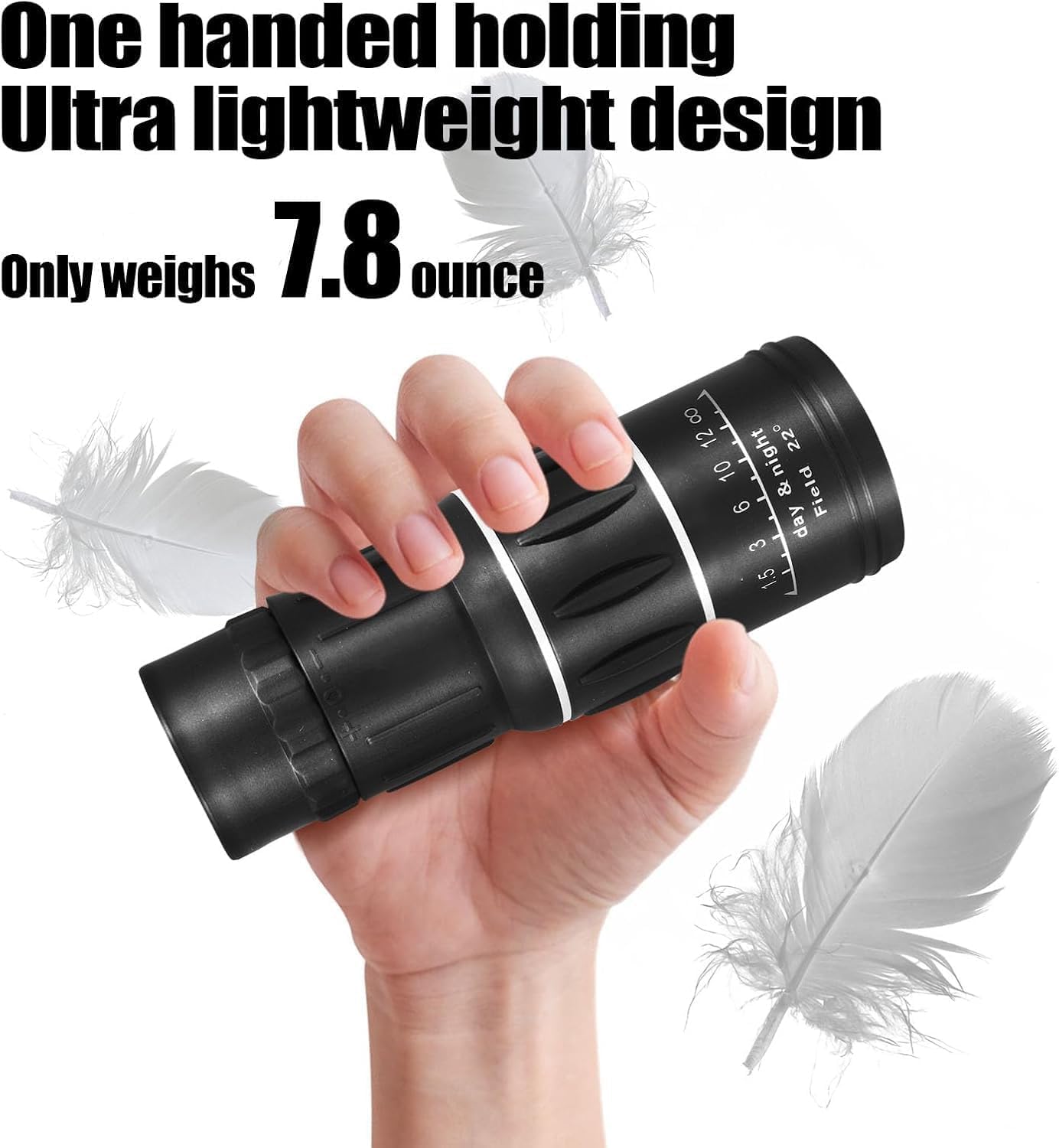 Elgotan 8X40 Mini Monocular Telescope, Birthday  For Men Dad Him Husband Teen Boys, White Elephant  For Adults, Bak4 & Fmc Prism Scope For Birdwatching Outdoors Hunting, Cool Gadgets