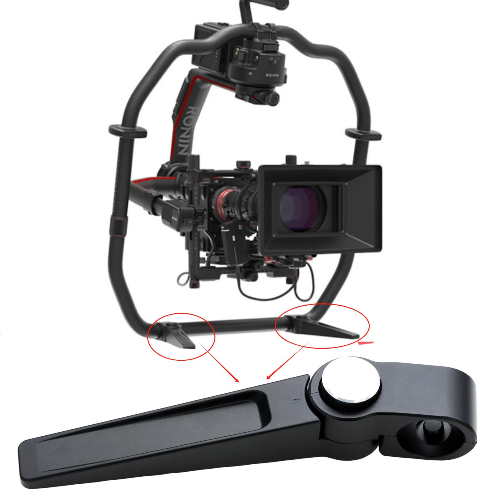 Zblzgp Ronin 2 Accessories, Left Support Foot, Multi-Assistive, Sturdy And Helps Shooting,For Arri Alexa Mini Red Arri Alexa Xt Blackmagic Ursa Mini