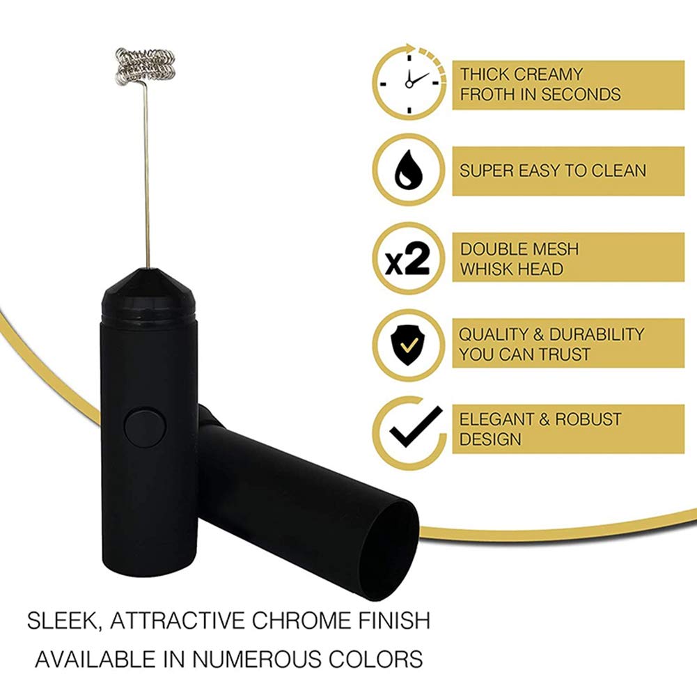 Nicfaky Handheld Electric Whisk Coffee Blender Stainless Steel Cake