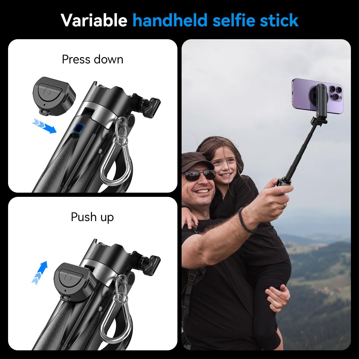 Xo Simple Is Beauty Magnetic Tripod For Iphone With Remote Control,4-In-1 Portable Selfie Stick With Extendable Stand,Phone Travel Tripod For Iphone 16 15 14 13 12 Pro Max Mini