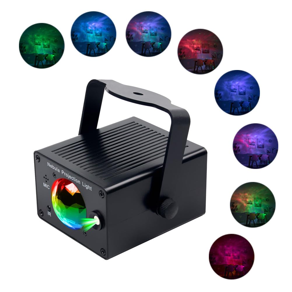 Koot Star Lights,Galaxy Projector For Bedroom Ocean Wave Sound Activated Light 180-Degree Rotating Nebula Lamp With Remote Control Night Lighting For  Kids Deco Birthday Party Gaming Room