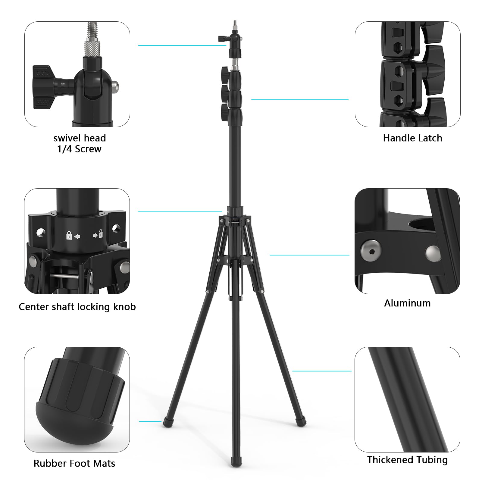 Koroao Starlink Mini Tripod Mount, Starlink Mini Adapter With 1/4'' Screw Mounting Tripod Stand, Adjustable Height 36-70In Starlink Mount, Pole Mounting Kit For Starlink Gen 4(V4) Standard Dish